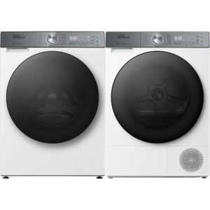 2.8 CuFt Front Load White Washer with 4.5 CuFt Front Load White Dryer