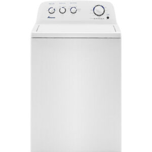 3.8 CuFt Electric Top Load White Washer with High-Efficiency Agitator and Wash System