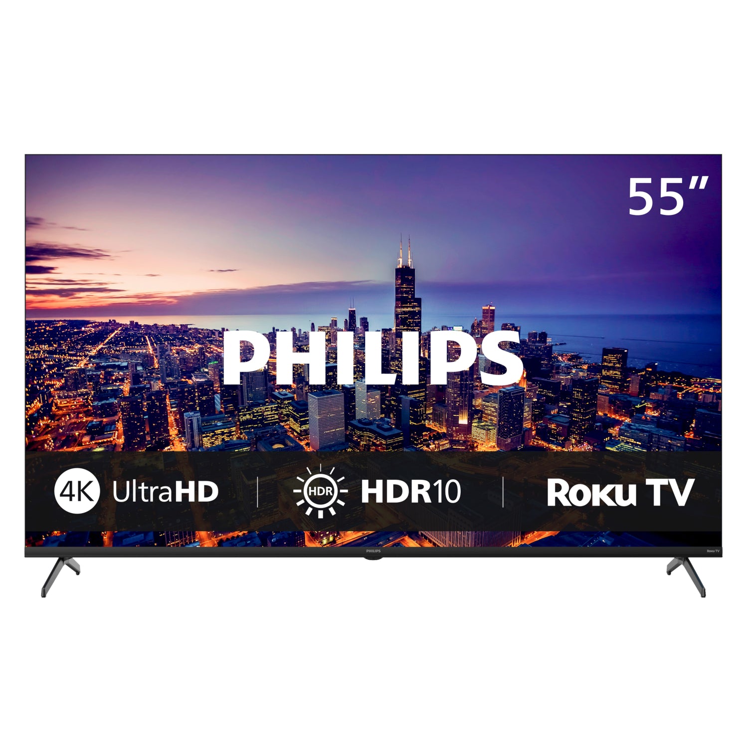 Philips 6000 Series 4K UltraHD HDR 55" Smart Roku TV