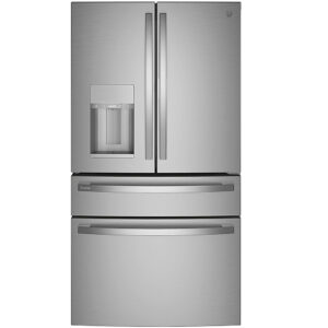 22.4 CuFt Smart 4-Door Counter-Depth French-Door Refrigerator in Stainless Steel