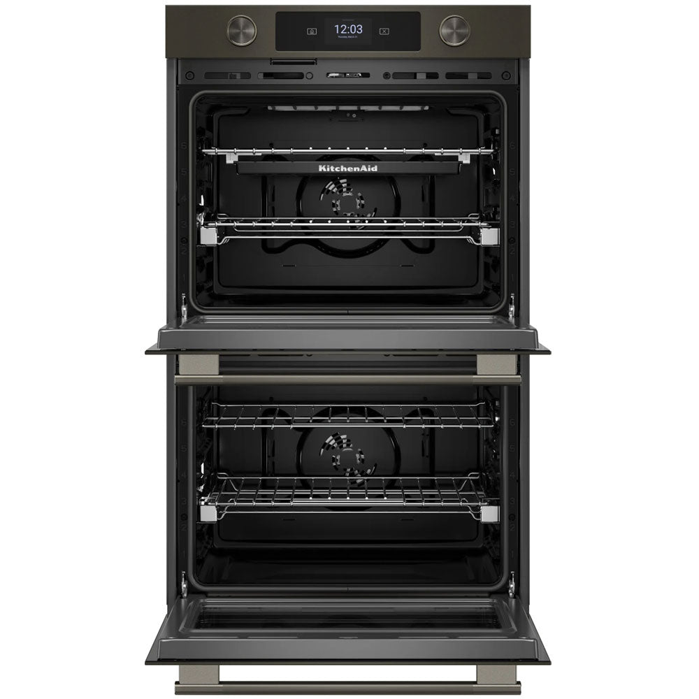 30" Wide Double Convection Smart Electric Wall Oven in Black Ore - Image 2