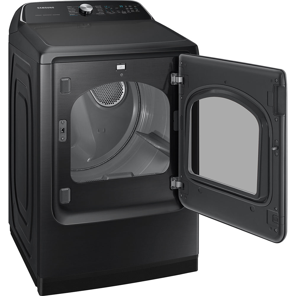 7.4 CuFt Smart Front Load Brushed Black Electric Dryer with Steam Sanitize+ - Image 3