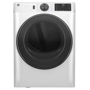 7.8 CuFt Smart Front Load White Electric Dryer with Steam and Sanitize Cycle