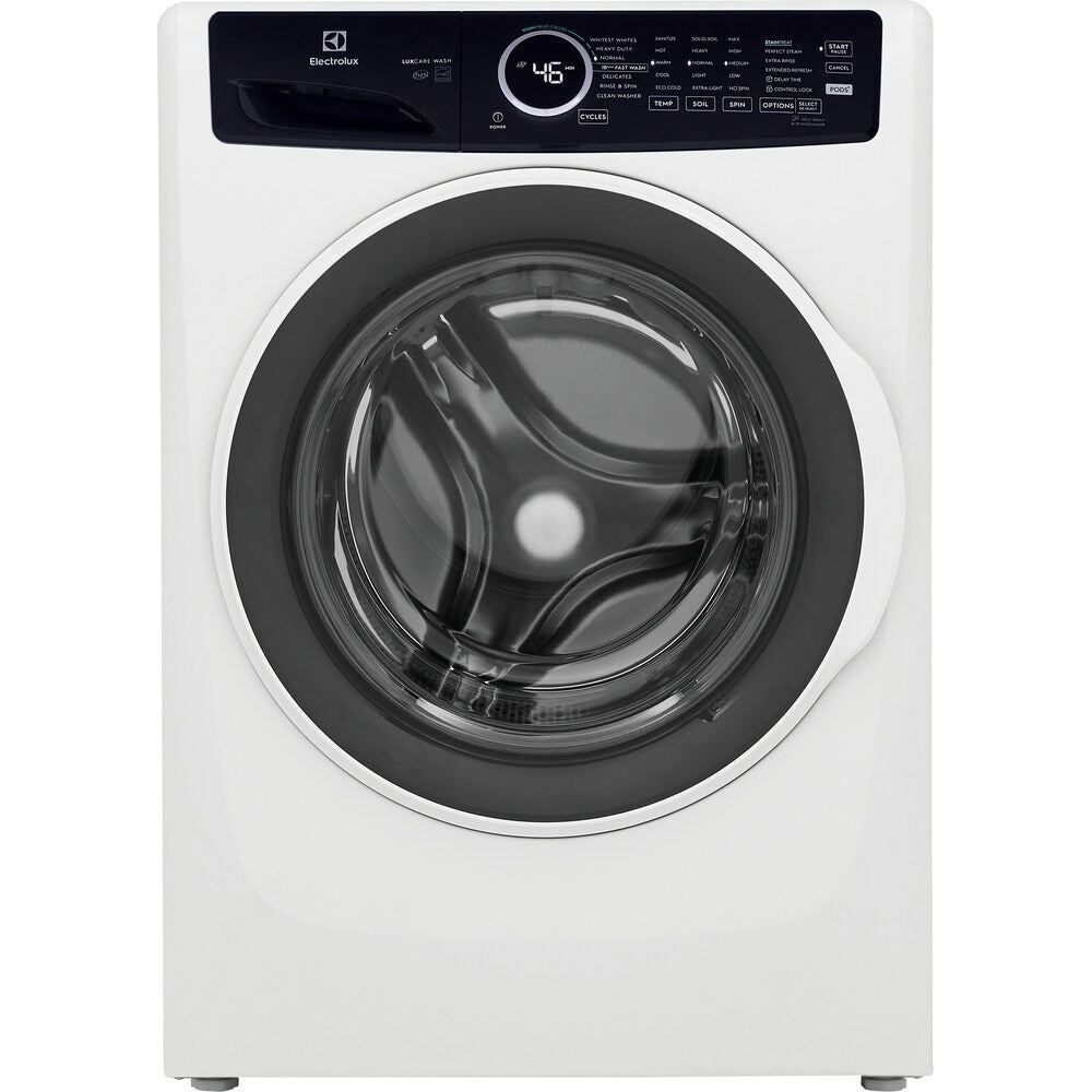 4.5 CuFt Perfect Steam™ Sanitize Front Load Washer with 8.0 CuFt Perfect Steam™ Front Load Electric Dryer in White - Image 2