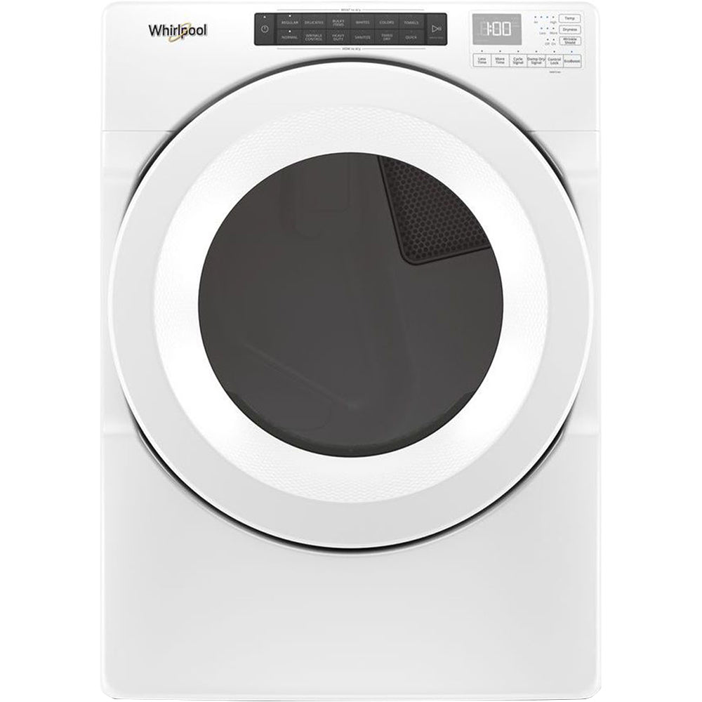 4.3 CuFt Sanitize Front Load Washer with 7.4 CuFt Front Load Electric Dryer in White - Image 3