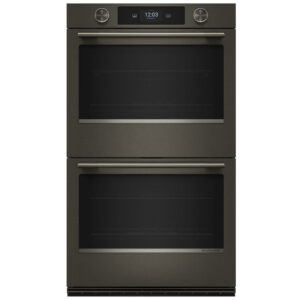 30" Wide Double Convection Smart Electric Wall Oven in Black Ore