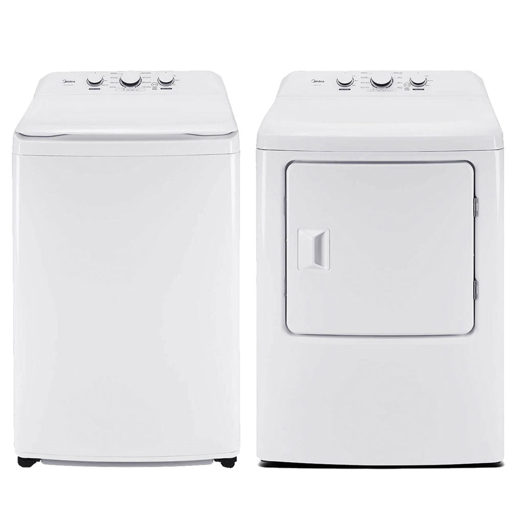 3.9 CuFt Top Load Washer with 7.0 CuFt Top Load Electric Dryer in White