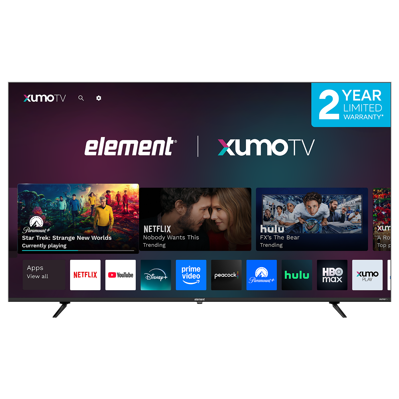Element 86” 4K UHD HDR Frameless Xumo TV (E550AE86C)