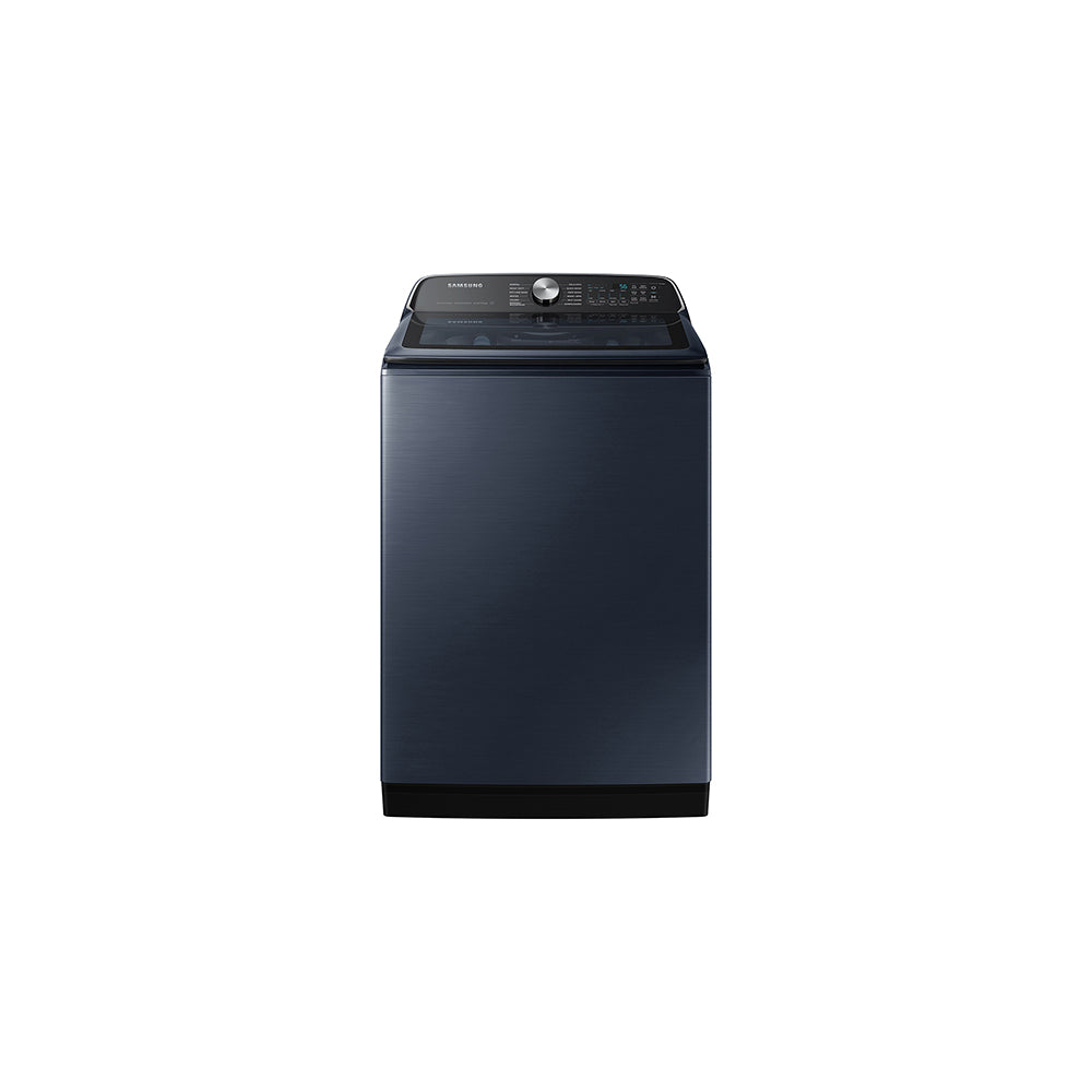 5.4 CuFt Smart Steam Front Load Washer with 7.4 CuFt Smart Electric Dryer in Brushed Navy - Image 2