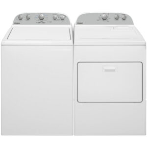 3.8 CuFt Top Load Washer with 7.0 CuFt Gas Dryer in White