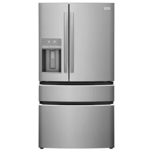 21.5 CuFt French Door Refrigerator in Stainless Steel with Counter-Depth 4-Door