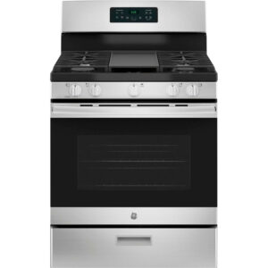 5.0 Cu-Ft Freestanding 5 Burner Gas Range in Stainless Steel