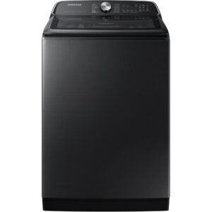5.5 CuFt Smart Electric Top Load Brushed Black Washer with Super Speed Wash