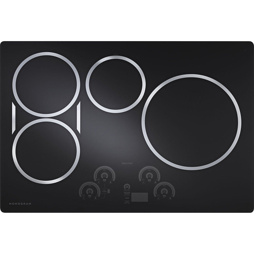 30" Smart 5-Element Induction Electric Cooktop in Black with SyncBurners