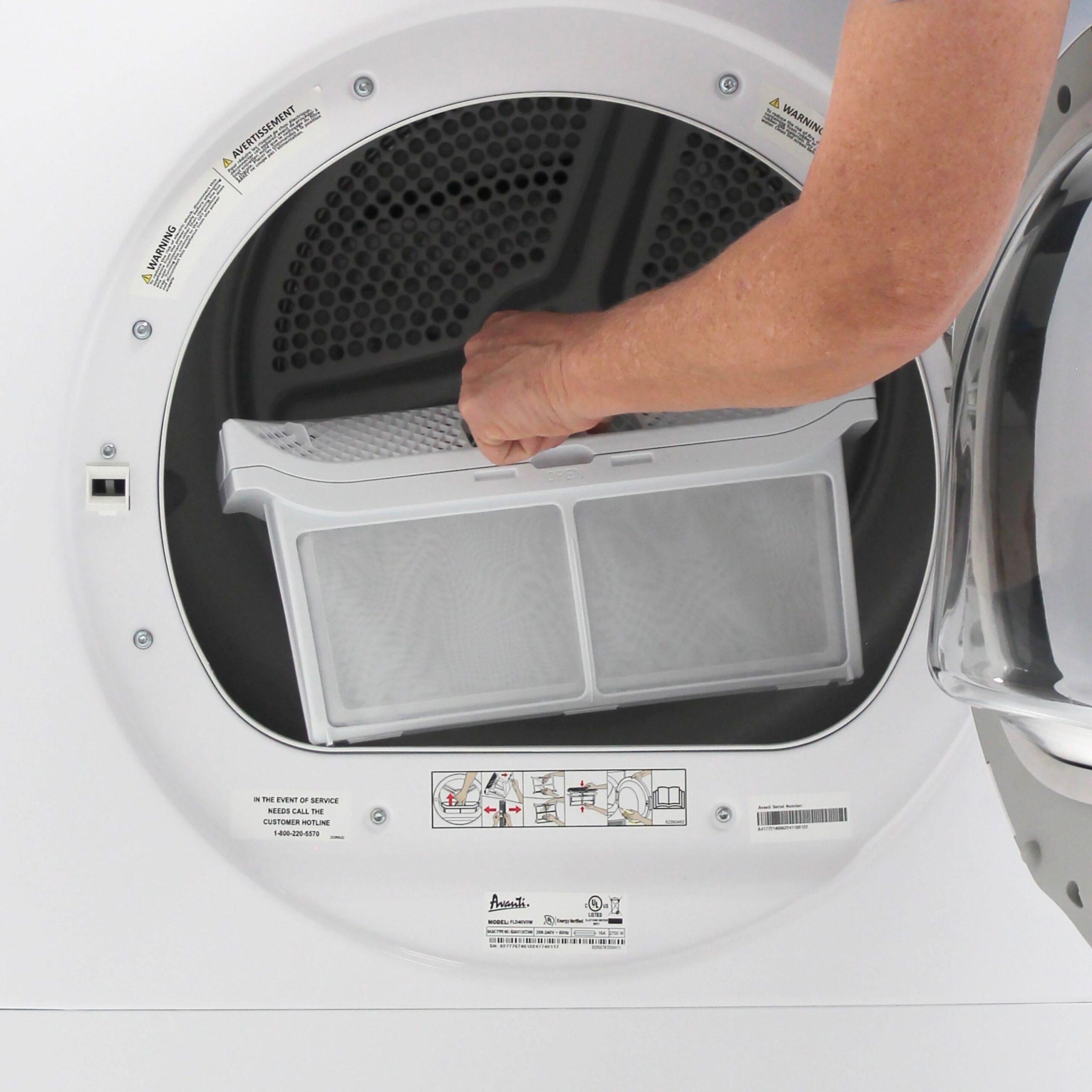 4.0 Cu Ft Front Load Dryer White - Image 3