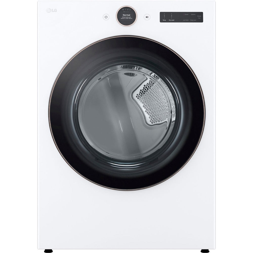 5.0 CuFt Smart Steam Sanitize Electric Front Load Washer with 7.4 CuFt Smart Steam Electric Dryer in White - Image 3