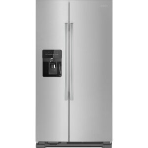 21.4 CuFt Side-By-Side Refrigerator in Stainless Steel with Dual Pad