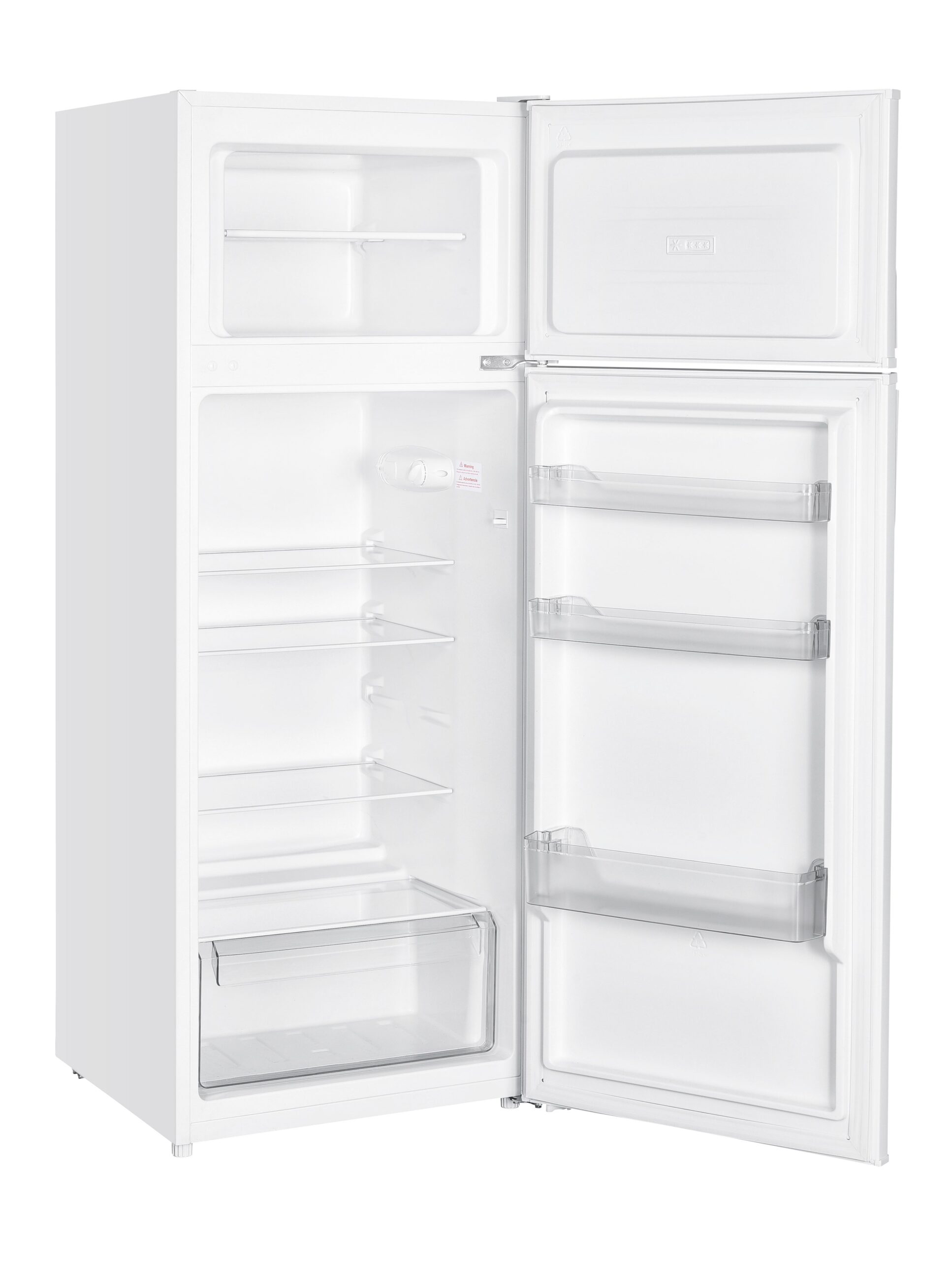 7.3 CuFt Top-Mount Refrigerator in White with Three Full-Width Door Balconies - Image 3