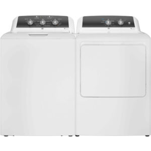 4.3 CuFt Washer with 6.2 CuFt Commercial Style Electric Dryer in White