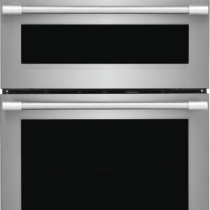 30" Electric Steam Self Cleaning Microwave Combo Wall Oven In Stainless Steel with Total Convection